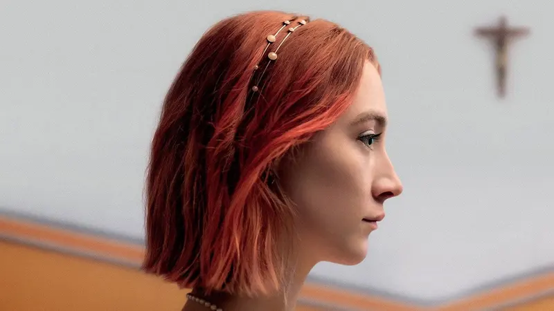 Saoirse Ronan in profile as Christine 